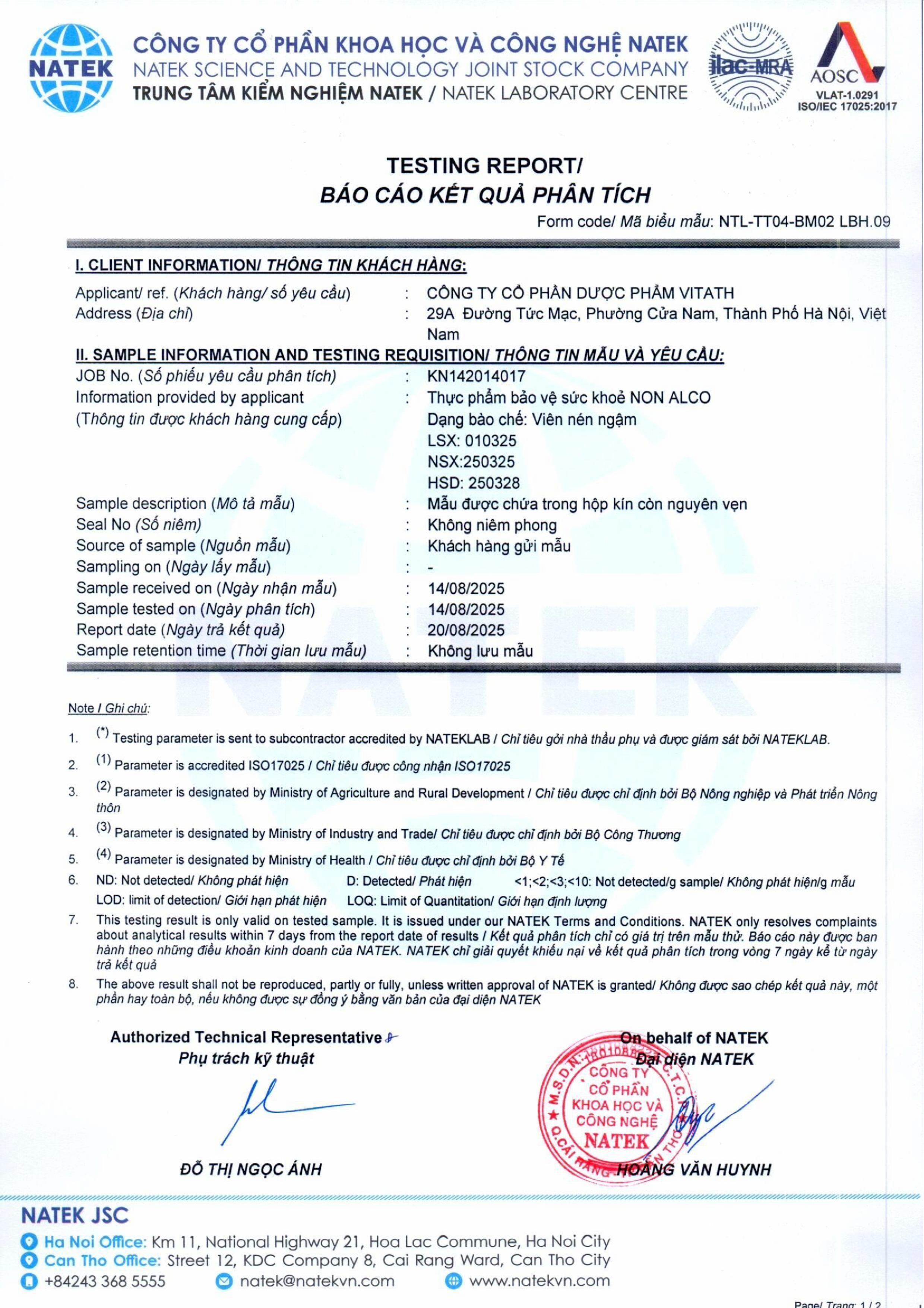 Viên ngậm giải rượu Non Alco 